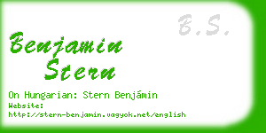 benjamin stern business card