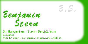 benjamin stern business card